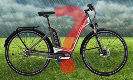 faire du vélo électrique sous la pluie ?